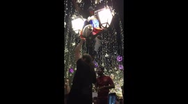 Russia fans bang drums and scale lamp posts after beating Spain
