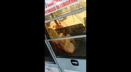 Romanian vatman, from Ploiesti, reading books while driving passengers trough town