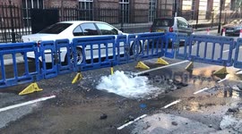 Burst water main in Marylebone July 2018