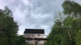 Impressive storm over river