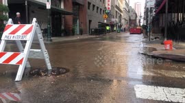 Philadelphia Center City water main break floods streets