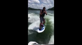 Surfing dog