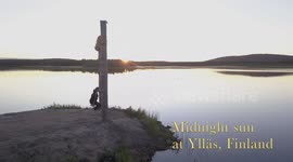 Midnight sun at Ylläs, Finland