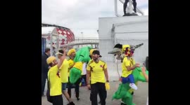 Colombia fans descend on Spartak Stadium ahead of England match