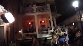 Bourbon Street - Caught in Rain Storm - Lighting NOLA 2018 - GoPro 1080dpi