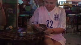 England fans watch Colombia game in Thailand