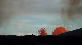Hawaii Kilauea Volcano Eruption Big Island Leilani Estates Close Up From Backside of Cinder Cone Fissure 8
