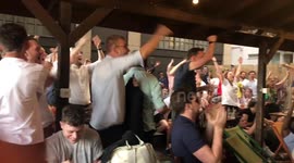 Londoners react as Harry Kane puts England up 1-0 against Colombia