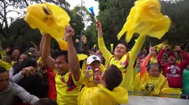Colombian fans in Bogota go wild after last-minute equaliser against England