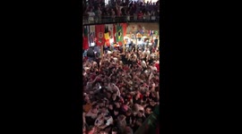 Fans in Sheffield bar erupt into celebrations as England scores winning goal