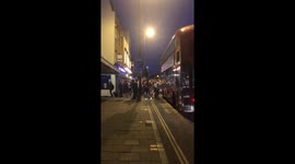 Stop the bus! England fans dance in front of double-decker after Round of 16 win