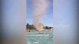 Powerful dust devil wreaks havoc in eastern China village