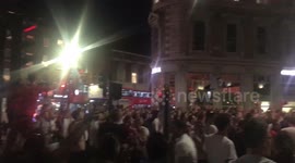 London Football Fans Celebrating/Singing England vs Colombia Football Match