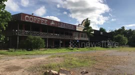 Abandoned wild west themed cowboy park in Thai coastal town