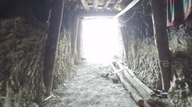 Drone footage from inside a coal mine in Sawahlunto, Indonesia