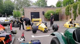 Lotus warming up at the Grand Prix Ball