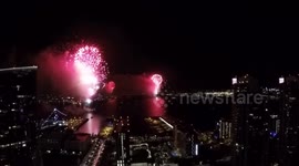 4th of July Finale - Big Bay Boom 2018 Helicopter View - San Diego California Fire Works 1080 dpi