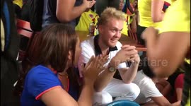 SHORT EDIT: When you're the only England supporter – in a local bar in Colombia