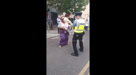 Funny scene as Irish police dances with Africa Day attendees