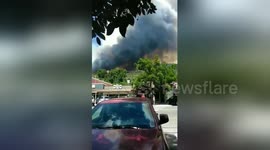 Camper captures massive plume of smoke from Lake Christine Fire in Colorado