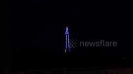 Blackpool tower lights up Blue