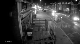 Car Smashes into electric car charger