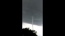 Funnel cloud scares islanders as it heads towards land