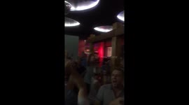 England and Russian fans in Samara singing Three Lions together