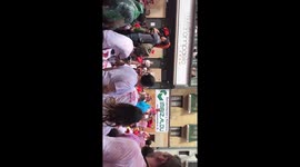 People getting crazy in Pamplona