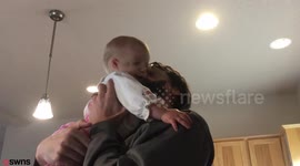 Dad born with no cheekbones due to a genetic disorder is a role model for his daughter after she inherited the same rare condition - a 50/50 chance