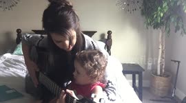 Toddler Sings ABC’s With Mom
