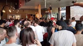 England fans sing national anthem ahead of match against Sweden
