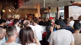 England fans sing national anthem ahead of match against Sweden
