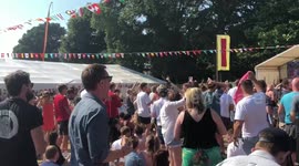 England Fans Celebrate 2nd Goal VS Sweden World Cup 2018