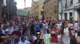 'It's coming home' - England fans sing in Camden after 2-0 win against Sweden
