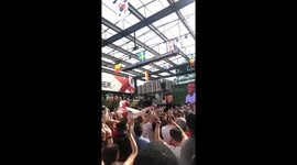 Beer flies through air as crowd celebrates win in Croydon