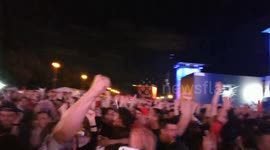 Beer flies through air in Moscow as Russia scores extra time equaliser