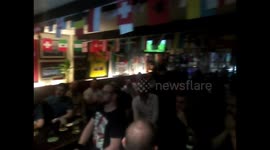 Celebrations in Bangkok pub as England win