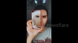 Female makeup artist transfers herself into Lionel Messi