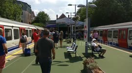 Southfields Station Dressed for Wimbledon