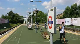 Southfields Station Dressed for Wimbledon 2