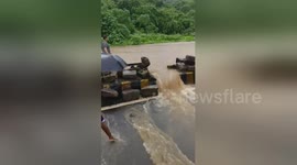 Overflowing river causes traffic disruption in suburban Mumbai