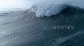 Spectacular drone footage captures surfer getting ‘eaten alive’ by monster wave