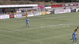 Miscommunication between keeper and defender results in howler own-goal