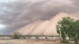 Enormous Haboob moving through the Arizona desert.