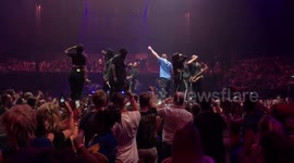 Justin Timberlake downs a shot and claims 'it's coming home!' at O2 concert