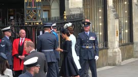 Queen, Kate Middleton and Meghan Markle attend RAF service at Westminster Abbey