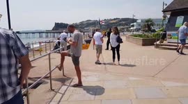 Teignmouth  evacuations  of sea front  small ww 2 bomb turns out to be a very large 1000 pounder