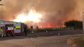 Field fire breaks out in Eton