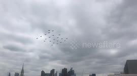 RAF flypast: Jets write ‘100’ in the sky to celebrate the RAF centenary